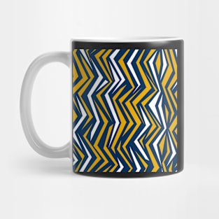 Blue Gold White Zag Zigs 2 Mug